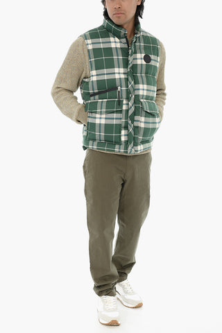Checked Quilted Puffer Vest