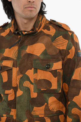 Utility‑Jacke EASTON mit Camouflage‑Muster und abnehmbarer Kapuze