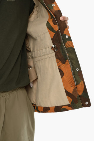 Utility‑Jacke EASTON mit Camouflage‑Muster und abnehmbarer Kapuze