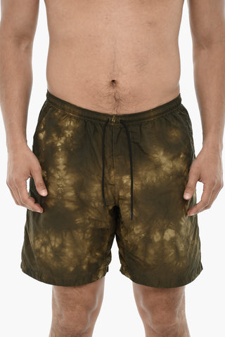 Nylon Tie-Dye Boxer Swim Trunks