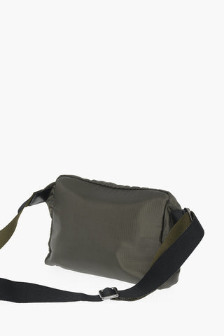 Borsa a Tracolla in Nylon a Quadri Ripstop