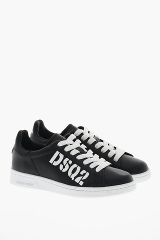 Leather Low-Top Sneakers BOXER with Contrast Details