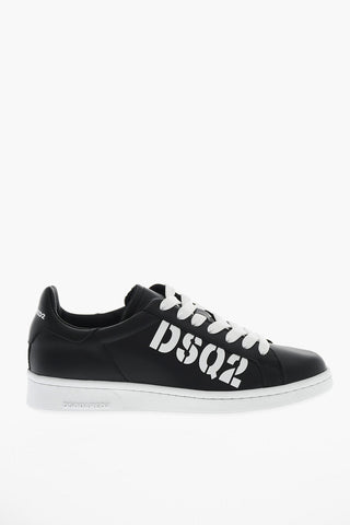 Leather Low-Top Sneakers BOXER with Contrast Details