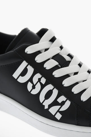 Leather Low-Top Sneakers BOXER with Contrast Details