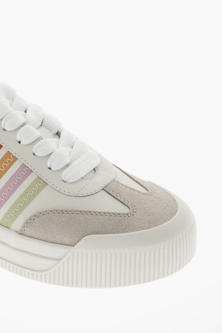 Leather Low Top Sneakers NEW JERSEY with Multicolor Details