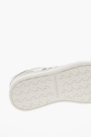 Leather Low Top Sneakers NEW JERSEY with Multicolor Details
