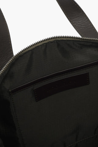 Borsa Tote Effetto Camouflage con Finiture in Pelle