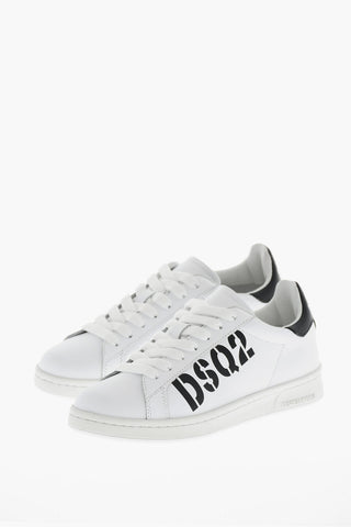 Leather Low-Top Sneakers BOXER with Contrast Details