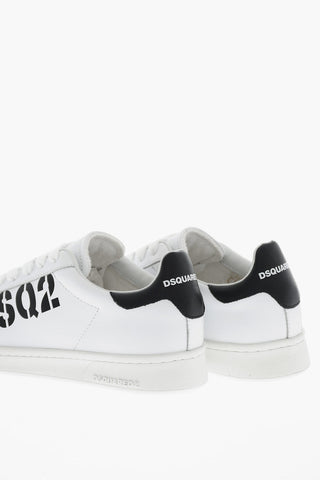 Leather Low-Top Sneakers BOXER with Contrast Details