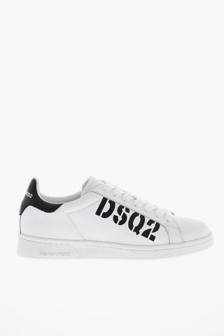 Leather Low-Top Sneakers BOXER with Contrast Details