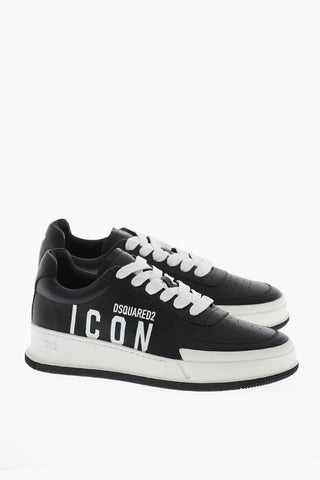 ICON Leather Low Top Sneakers CANADIAN with Contrasting Logo