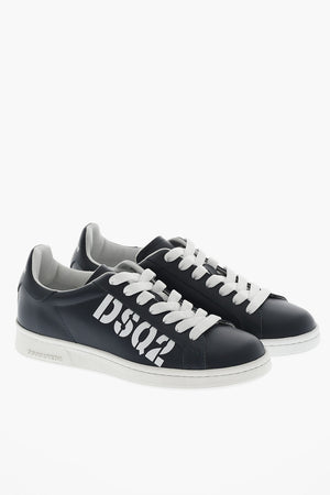 Sneakers Basse BOXER in Pelle con Logo Stampato