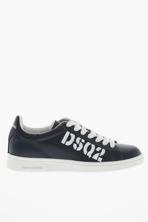 Sneakers Basse BOXER in Pelle con Logo Stampato