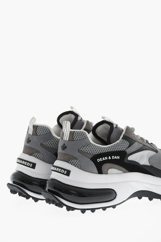 Low-Top-Sneaker BUBBLE aus Leder und Textil