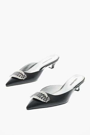 Leather Pointed Mules GOTHIC DSQUARED With 3.5cm Heel