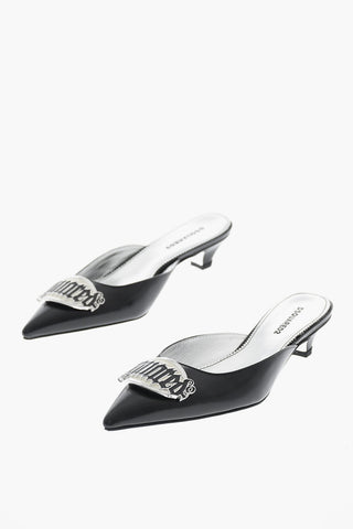 Leather Pointed Mules GOTHIC DSQUARED With 3.5cm Heel