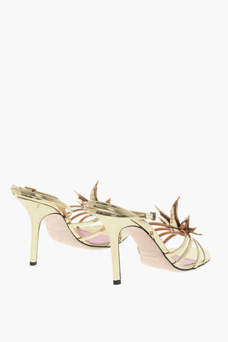Sandali Ankle-Strap MARIJA in Pelle Vegan con Dettaglio Impreziosito da Strass Tacco 10cm 