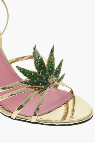 Sandali Ankle-Strap MARIJA in Pelle Vegan con Dettaglio Impreziosito da Strass Tacco 10cm 