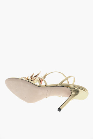 Sandali Ankle-Strap MARIJA in Pelle Vegan con Dettaglio Impreziosito da Strass Tacco 10cm 