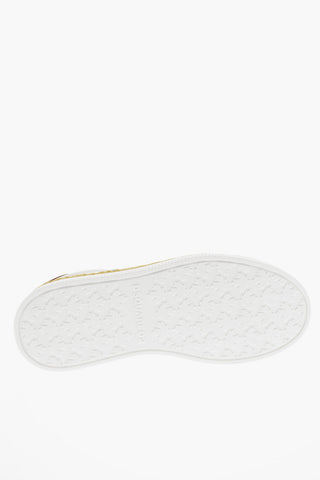 Leather Low Top Sneakers with Contrasting Details
