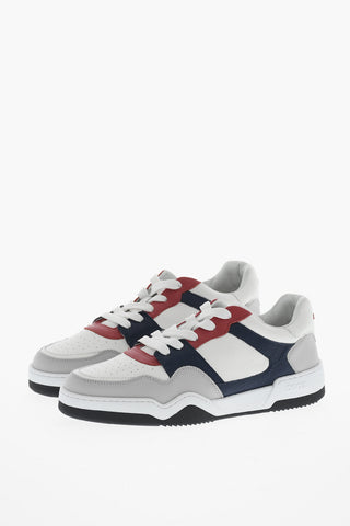 Hammered Leather Low-Top Sneakers SPIKER