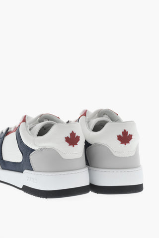 Hammered Leather Low-Top Sneakers SPIKER