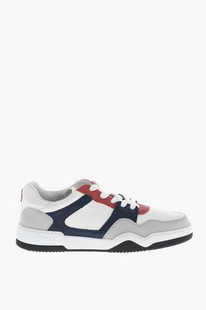 Hammered Leather Low-Top Sneakers SPIKER