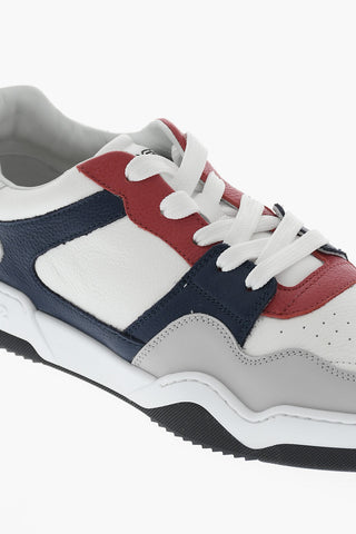 Hammered Leather Low-Top Sneakers SPIKER