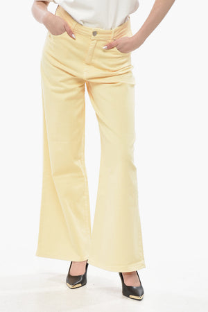 5-Pocket Wide-Leg Cotton Pants