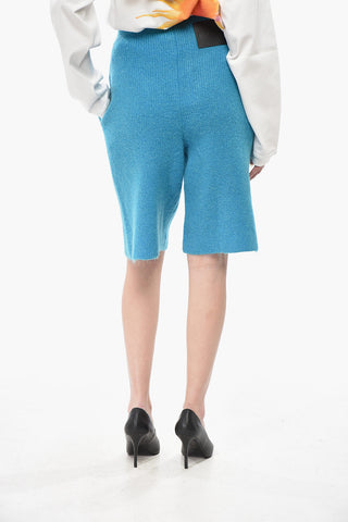 Shorts in Misto Mohair con Elastico in Vita