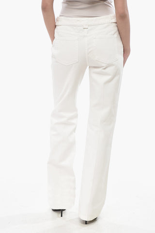 Fünf-Taschen-Hose aus Baumwolle mit seitlichen Riegeln
