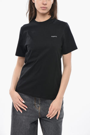 T-Shirt Girocollo in Cotone con Logo Stampato