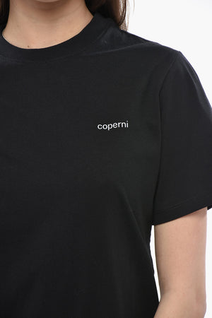 T-Shirt Girocollo in Cotone con Logo Stampato