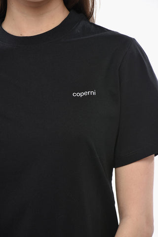 Cotton Crewneck T-Shirt with Printed Logo