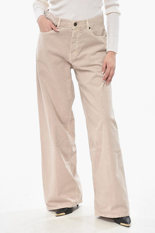 Cotton Palazzo Jeans with 28cm Belt Loops