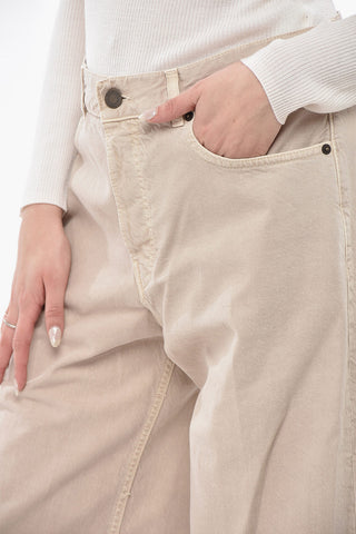 Cotton Palazzo Jeans with 28cm Belt Loops