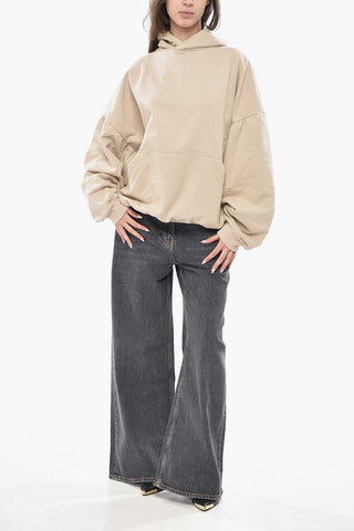 Cotton Hoodie with Rhinestone Logo