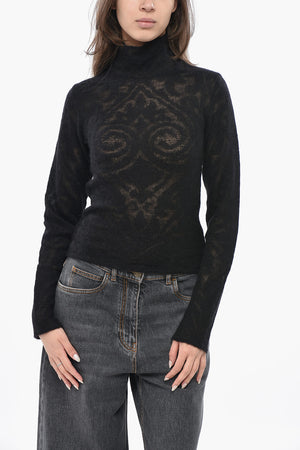 Rollkragenpullover Aus Mohair-Mix
