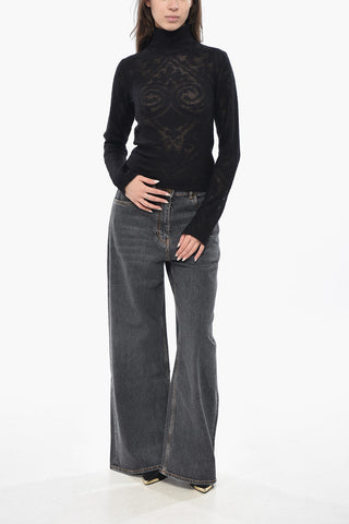 Maglia a Collo Alto in Misto Mohair