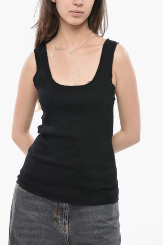 Tanktop VARIGATED aus Rippen-Cashmere-Mix