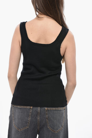 Tanktop VARIGATED aus Rippen-Cashmere-Mix