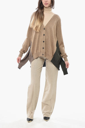 COUTURE! Cardigan aus reiner Wolle mit doppeltem Ärmeldesign