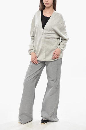 Virgin Wool Cardigan with Double-Breasted Fastening
