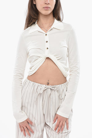 Polo Cropped Fit TWIST aus Baumwollpiqué
