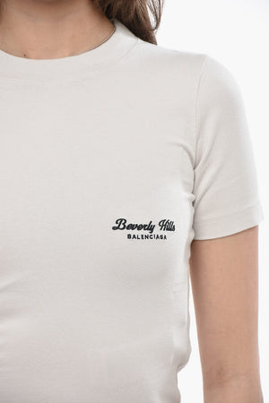 Cotton Crewneck T-Shirt BEVERLY HILLS