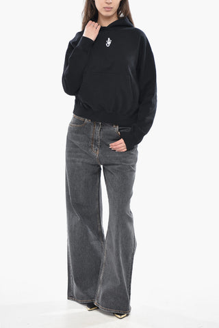 Brushed Cotton Hoodie With Embroidered Logo
