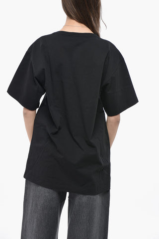 Oversized Cotton T-Shirt with Logo Detail