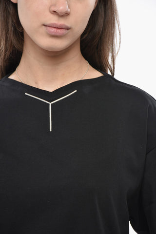 Oversized Cotton T-Shirt with Logo Detail