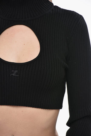 Gekürztes Ripp-Top mit Cut-out