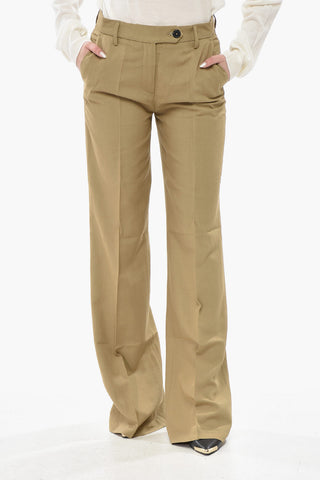 Linen Blend Bootcut Pants BIANCA